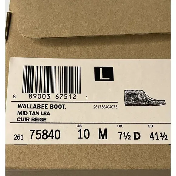 Clarks Original Free People Wallabee Women's Leather Boots Size US 10 Mid Tan - Picture 11 of 13